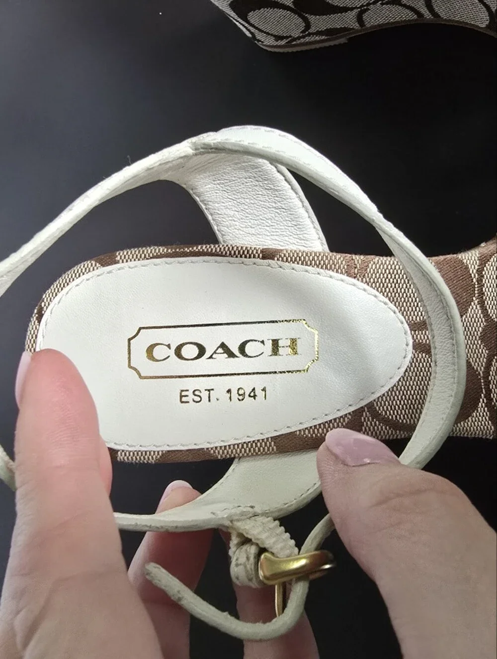 Rarely Worn Coach Size 8 Klara Rainbow Strap Wedge Sandals